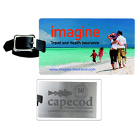 Brushed Aluminum Slip-In Pocket Luggage Bag Tag (PhotoImage Full Color)Bag Tag (PhotoImage 4 Color)